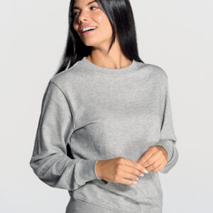 Felpa donna girocollo leggera french terry