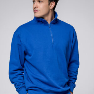 Felpa unisex mezza zip premium