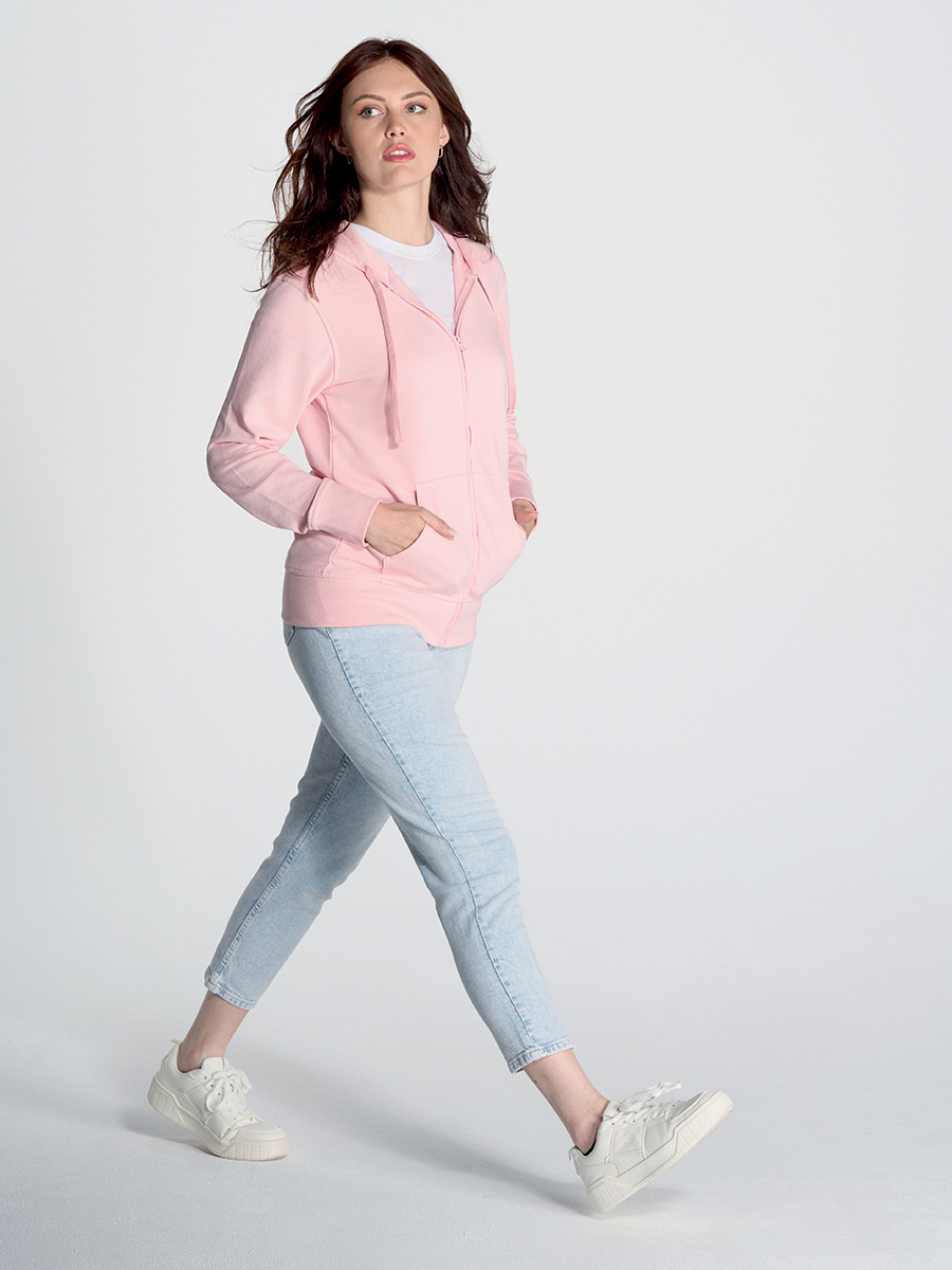 FELPA DONNA CAPPUCCIO E ZIP LEGGERA FRENCH TERRY - immagine 7