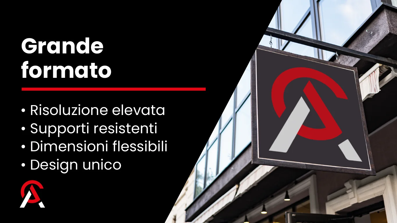 Servizio di stampa su grande formato ad alta risoluzione, supporti resistenti e dimensioni variabili