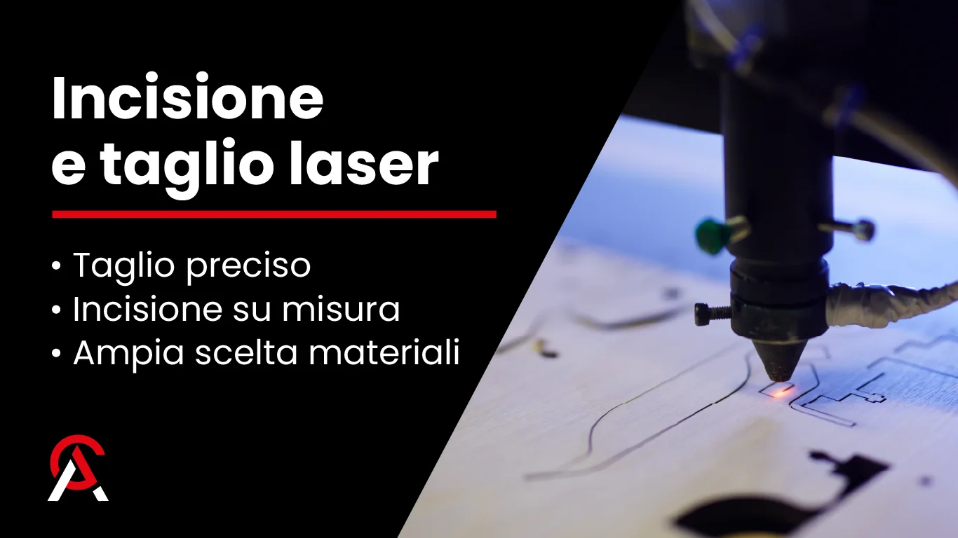 Servizio di incisione al laser su ampia scelta di materiali