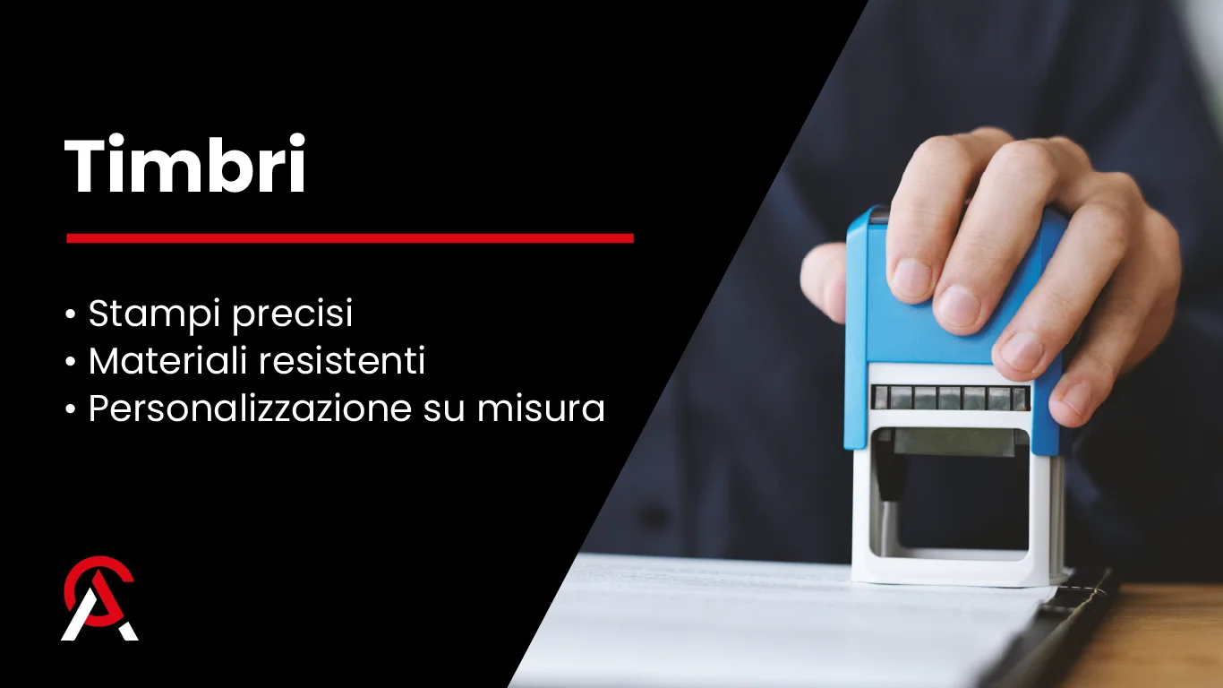 Servizio di timbreria personalizzata, timbri autoinchiostranti