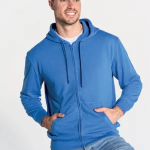FELPA UOMO CAPPUCCIO E ZIP LEGGERA