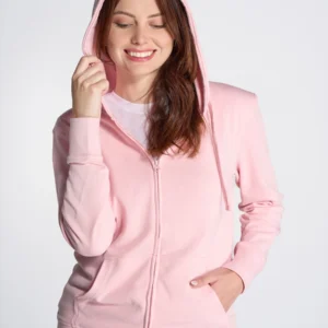 FELPA DONNA CAPPUCCIO E ZIP LEGGERA